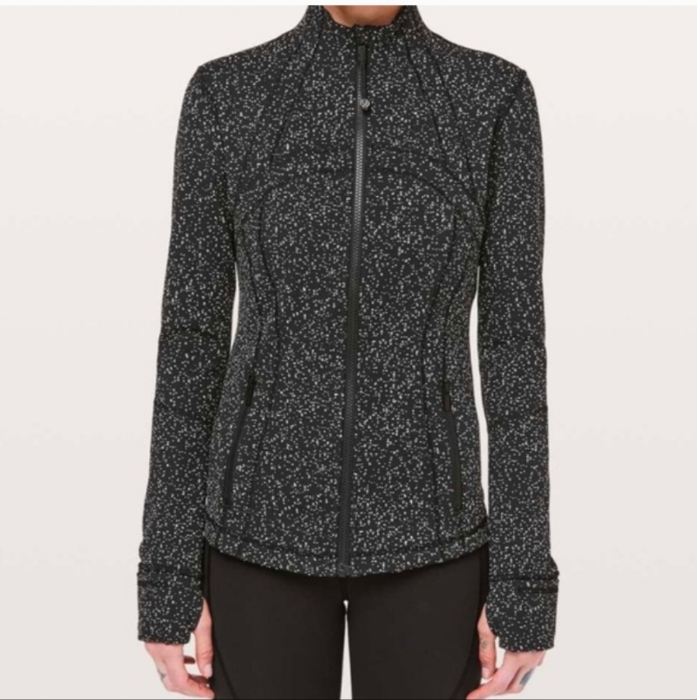 Lululemon Define Jacket Magnetized Jacquard Black White Size 6 EUC
